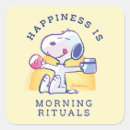 Recherche de le bonheur est autocollants Charles schulz