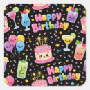 Recherche de anniversaire animé autocollants Gâteau