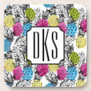 Recherche de palmettes dessous de verres Aquarelle