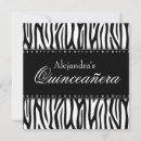 Recherche de zèbre blanc noir invitations Quinceanera