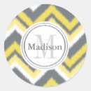Recherche de chevron jaune et gris autocollants Blanc