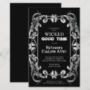 Recherche de noir blanc halloween invitations Gothique