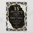 Recherche de or blanc noir invitations Floral