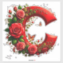 Suche nach buchstabe c aufkleber Rose