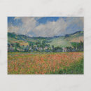 Recherche de pavots de monet cartes postales Champ de pavot