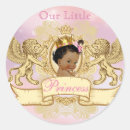 Recherche de baby shower princesse autocollants Rose et or