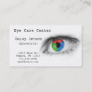 Recherche de optometrie visitenkarten Yeux