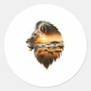 Recherche de tête lion autocollants Faune