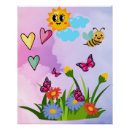 Recherche de papillons colorés posters Girl