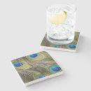 Recherche de plume paon de dessous de verres Bleu
