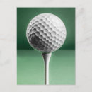 Recherche de balles de golf cartes postales Vert