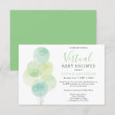 Recherche de ballons baby shower invitations Vert