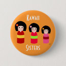 Recherche de poupée de kokeshi badges Fille