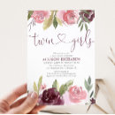 Recherche de twin girl shower invitations Filles jumelles