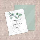 Recherche de eucalyptus fiançailles invitations Minimaliste