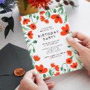 Recherche de poppies anniversaire invitations Moderne