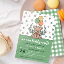 Recherche de vert baby shower invitations On peut attendre