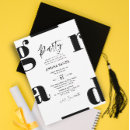 Recherche de black and white graduation invitations Simple