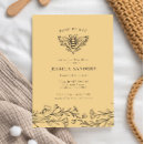 Recherche de abeille vintage invitations Jaune