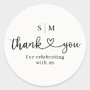 Recherche de cœur mariage autocollants Monogramme