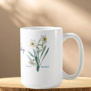 Recherche de fleur de mois de naissance tasses Aquarelle