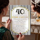 Recherche de gatsby anniversaire invitations Noir et blanc