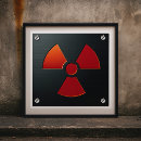 Recherche de symbole radioactif posters Avertissement