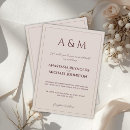 Suche nach braune hochzeit einladungen Monogramm