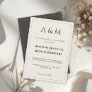 Recherche de beige mariage invitations Monogramme