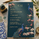 Recherche de paon mariage invitations Classique