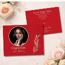 Recherche de feuille rouge invitations Minimaliste