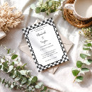 Recherche de motif damier invitations Noir et blanc