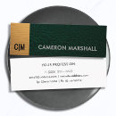 Recherche de cuir blanc cartes visite Monogramme