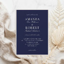 Recherche de bleu nuit mariage invitations Minimaliste