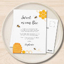 Recherche de abeilles mignonnes cartes invitations Jaune