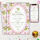 Recherche de de fraise anniversaire invitations Aquarelle