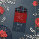 Recherche de plaid écossais invitations Typographie blanche