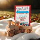 Recherche de train choo invitations Rouge