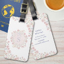Recherche de fleurs roses bagages étiquettes Girl