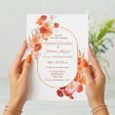 Recherche de rouge orange mariage invitations Élégant