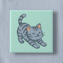Recherche de chat gris badges Dessin animé