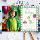 Recherche de de t rex anniversaire invitations Aquarelle