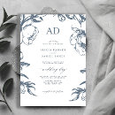Recherche de floral bleu mariage invitations Vintage