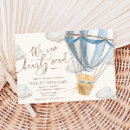Recherche de ourson baby shower invitations Montgolfière