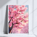 Suche nach rosa blüten auf baum poster Japan