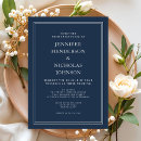 Recherche de bleu marine mariage invitations Minimaliste