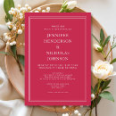 Recherche de magenta mariage invitations Classique
