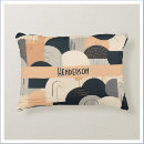 Recherche de pêche et noir coussins Rétro