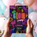 Suche nach glow einladungen Neon geburtstagseinladung