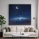 Recherche de ciel nocturne art Lune de croissant